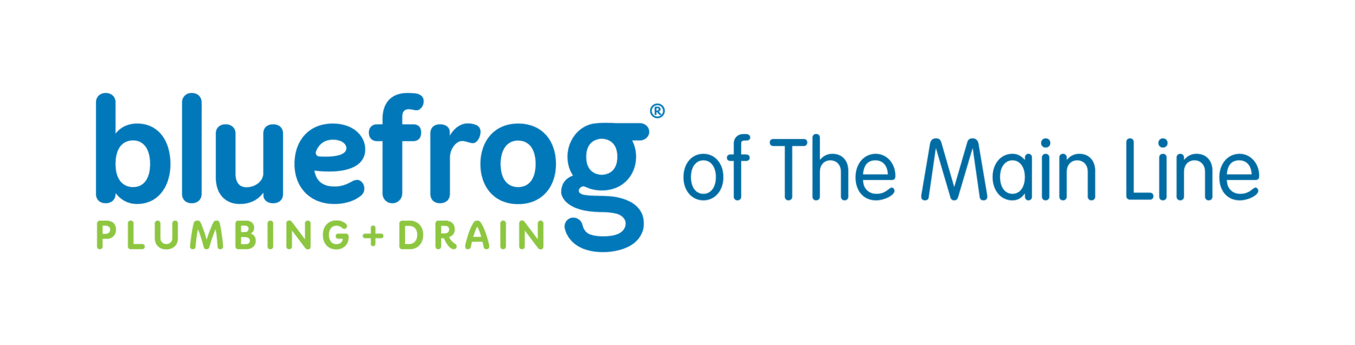 bluefrog Plumbing + Drain of The Main Line Logo